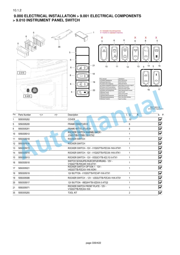 Yanmar B75W Wheeled Excavator Parts Catalog-5