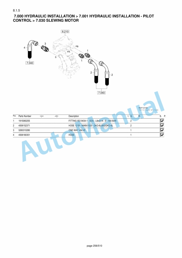 Yanmar B95W V2 Wheeled Excavator Parts Catalog-2