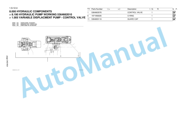 Yanmar B95W Wheeled Excavator Parts Catalog-4
