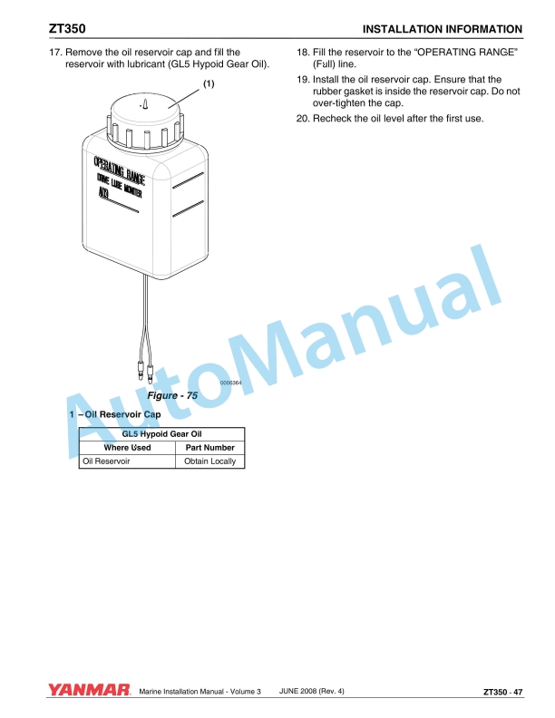 Yanmar BY, BY2, LH, LP, LY, CX, SY Series and ZT350 Installation Manual 4 Yanmar BY, BY2, LH, LP, LY, CX, SY Series and ZT350 Installation Manual - Image 4