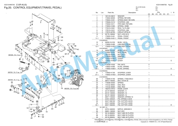 Yanmar C12R-A Excavator Parts Catalog 2 Yanmar C12R-A Excavator Parts Catalog - Image 2