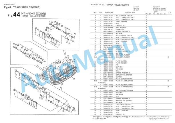 Yanmar C20R, C25W, C30R Carrier Parts Catalog-2