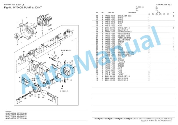 Yanmar C30R-US Excavator Parts Catalog 4 Yanmar C30R-US Excavator Parts Catalog - Image 4
