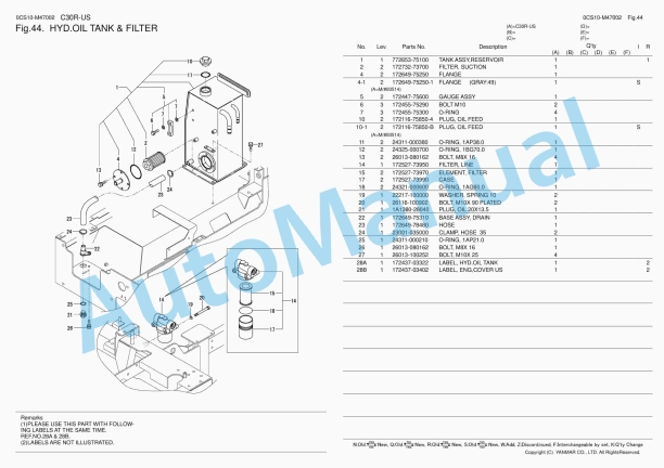 Yanmar C30R-US Excavator Parts Catalog 5 Yanmar C30R-US Excavator Parts Catalog - Image 5
