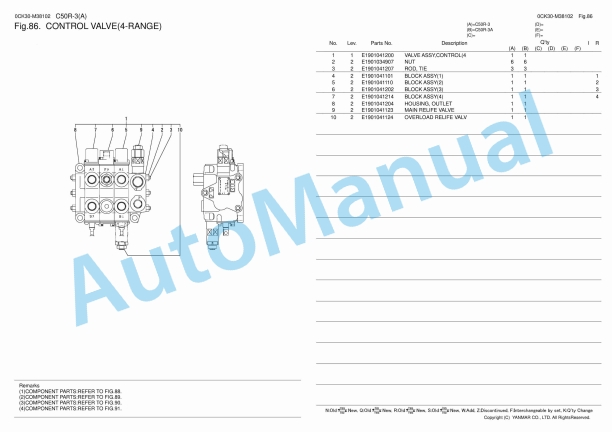 Yanmar C50R-3, C50R-3A Parts Catalog 4 Yanmar C50R-3, C50R-3A Parts Catalog - Image 4