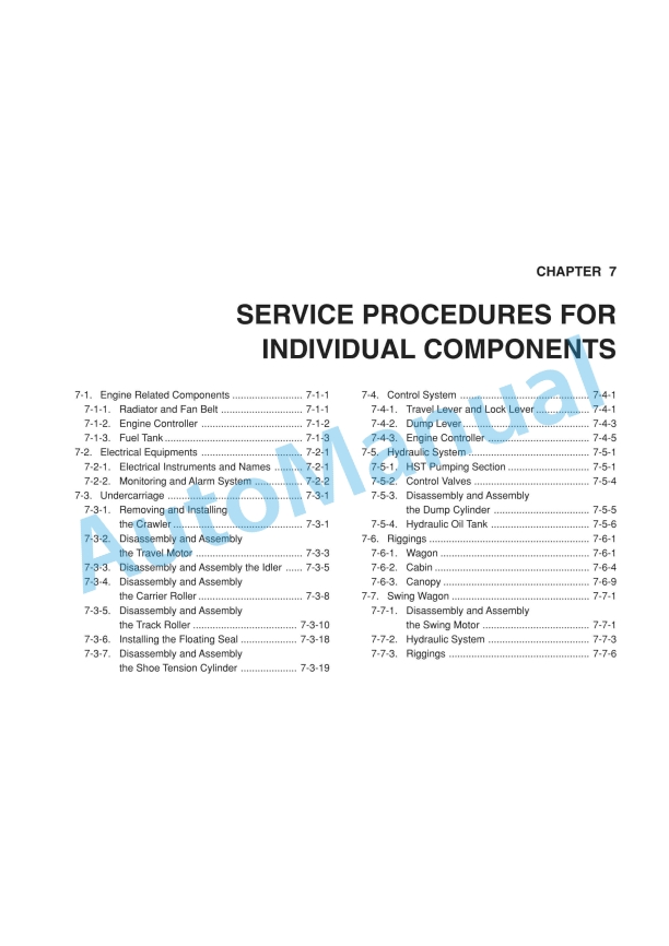 Yanmar C50R-3(R) Crawler Carrier Service Manual 4 Yanmar C50R-3(R) Crawler Carrier Service Manual - Image 4