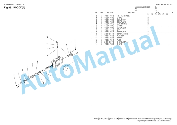 Yanmar C50R-5 Parts Catalog 4 Yanmar C50R-5 Parts Catalog - Image 4