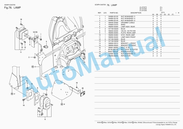 Yanmar EF227E, EF230E, EF233E Parts Catalog-3