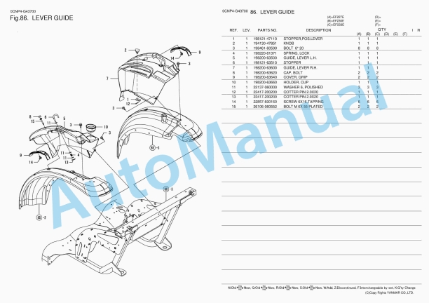Yanmar EF227E, EF230E, EF233E Parts Catalog-4