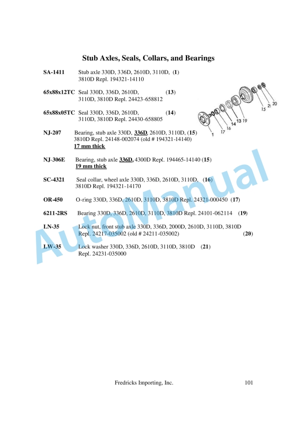 Yanmar Fredricks Equipment Parts Catalog-2