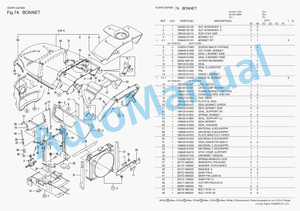 Yanmar KE170H, KE200H Tractor Parts Catalog 4 Yanmar KE170H, KE200H Tractor Parts Catalog - Image 4