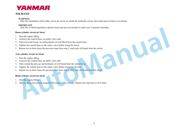 Yanmar KIT KGCAFE0 Safety Valves Installation Instructions-5