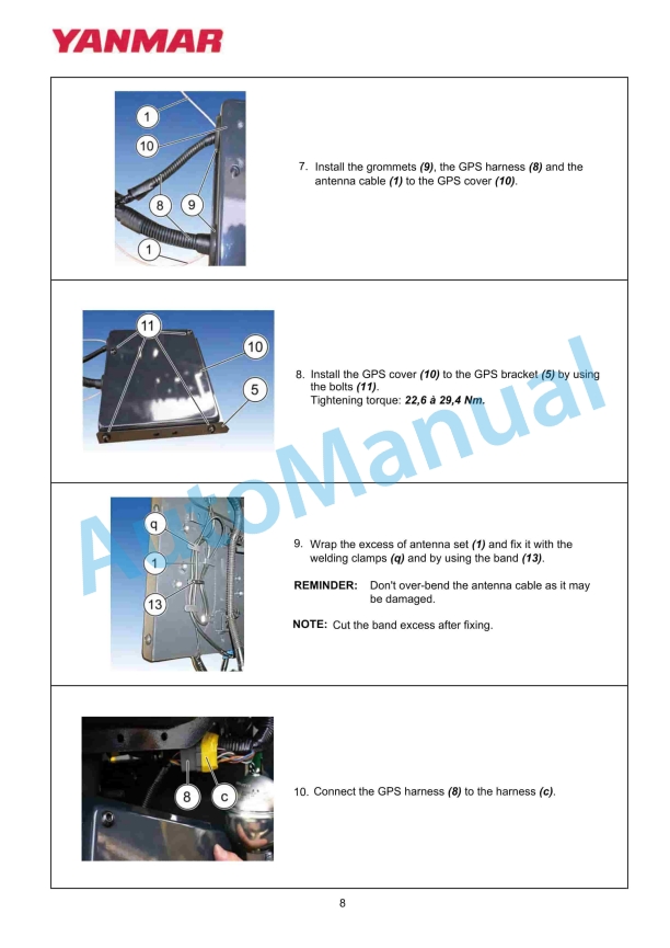 Yanmar KIT KJH6000 SA-R GPS Localiser Installation Instructions-3