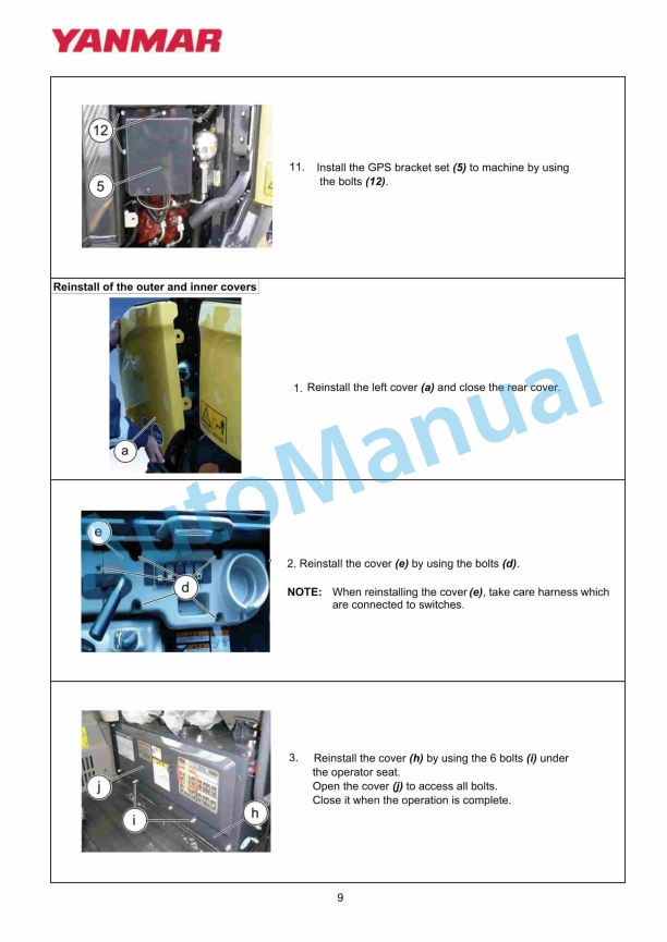 Yanmar KIT KJH6000 SA-R GPS Localiser Installation Instructions-4