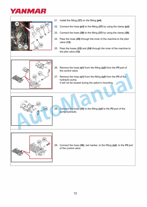 Yanmar KIT KUDZDH0, KUDZDH0-YPR, KUDADH0, KUDADH0-YPR Quick Hitch Installation Instructions-2