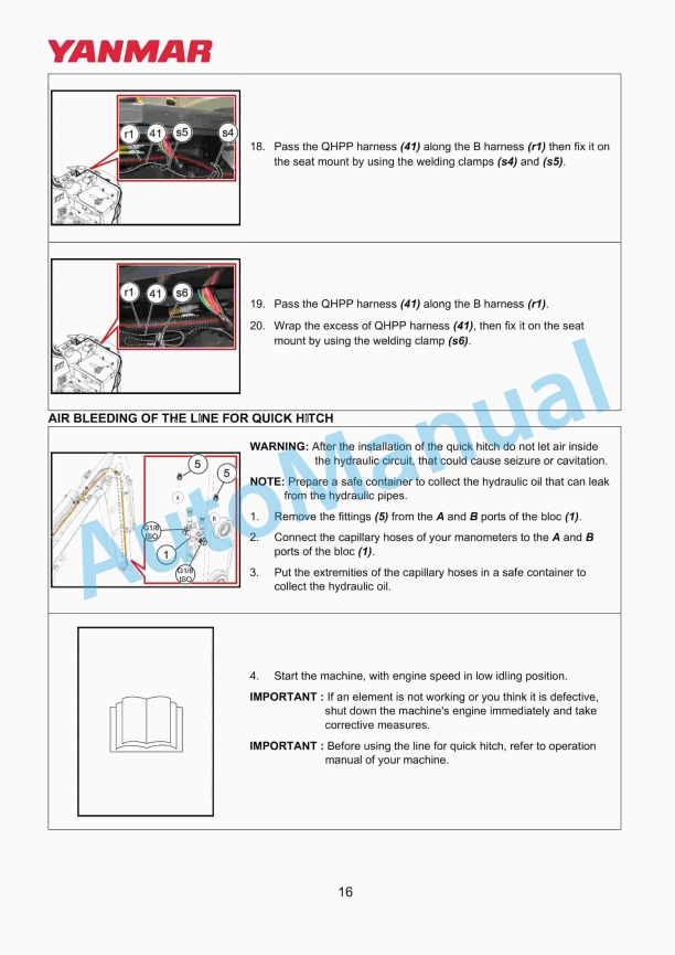 Yanmar KIT KUDZDH0, KUDZDH0-YPR, KUDADH0, KUDADH0-YPR Quick Hitch Installation Instructions-3