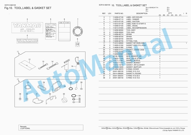 Yanmar L100V6CA1T1A Diesel Engine Parts Catalog 4 Yanmar L100V6CA1T1A Diesel Engine Parts Catalog - Image 4