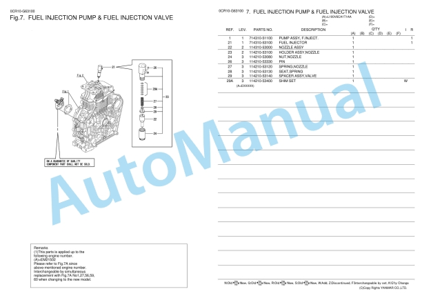 Yanmar L100V6CA1T1AA Diesel Engine Parts Catalog 2 Yanmar L100V6CA1T1AA Diesel Engine Parts Catalog - Image 2