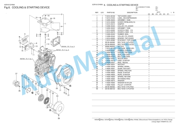 Yanmar L100V6CA1T1CAML Diesel Engine Parts Catalog 2 Yanmar L100V6CA1T1CAML Diesel Engine Parts Catalog - Image 2