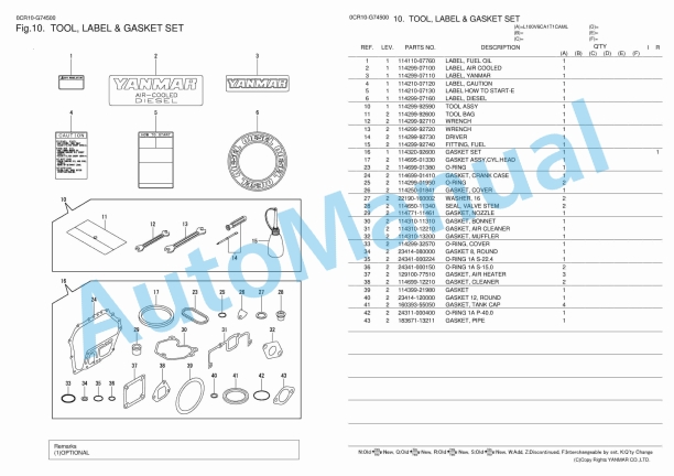 Yanmar L100V6CA1T1CAML Diesel Engine Parts Catalog 4 Yanmar L100V6CA1T1CAML Diesel Engine Parts Catalog - Image 4