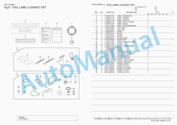 Yanmar L100V6CF1T1AA Diesel Engine Parts Catalog 4 Yanmar L100V6CF1T1AA Diesel Engine Parts Catalog - Image 4