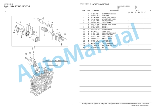 Yanmar L100V6EN9C9EAMA Diesel Engine Parts Catalog 4 Yanmar L100V6EN9C9EAMA Diesel Engine Parts Catalog - Image 4