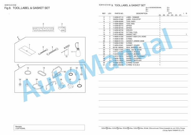 Yanmar L100V6EN9C9EAMA Diesel Engine Parts Catalog 5 Yanmar L100V6EN9C9EAMA Diesel Engine Parts Catalog - Image 5