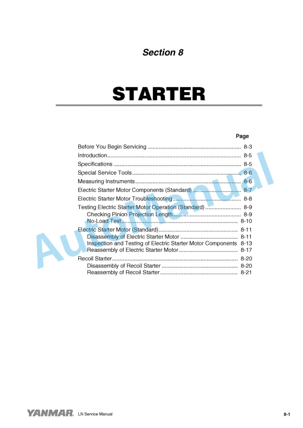 Yanmar L48N, L70N, L100N Industrial Engine Service Manual 0BLN0-G00100 4 Yanmar L48N, L70N, L100N Industrial Engine Service Manual 0BLN0-G00100 - Image 4