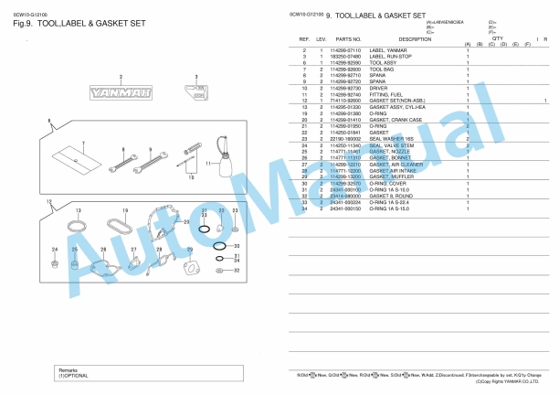 Yanmar L48V6EN9C9EAMA Diesel Engine Parts Catalog 4 Yanmar L48V6EN9C9EAMA Diesel Engine Parts Catalog - Image 4