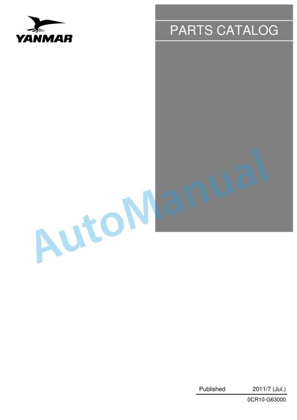 Yanmar L70V6CA1T1AA Diesel Engine Parts Catalog 1 Yanmar L70V6CA1T1AA Diesel Engine Parts Catalog