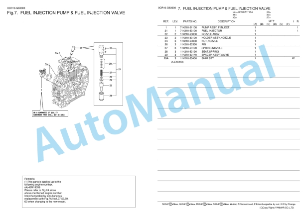 Yanmar L70V6CA1T1AA Diesel Engine Parts Catalog 2 Yanmar L70V6CA1T1AA Diesel Engine Parts Catalog - Image 2