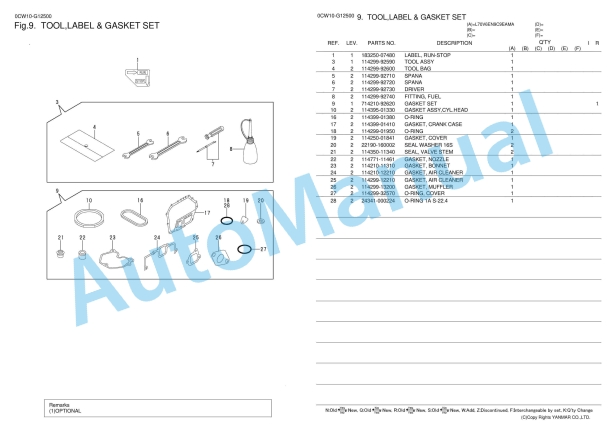 Yanmar L70V6EN9C9EAMA Diesel Engine Parts Catalog 5 Yanmar L70V6EN9C9EAMA Diesel Engine Parts Catalog - Image 5
