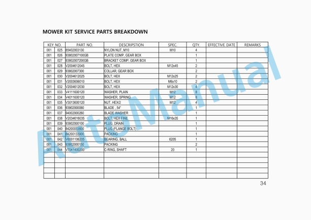 Yanmar MM54 Mower Operator And Parts Manual-4