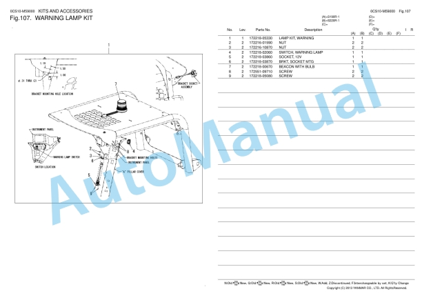 Yanmar S190R-1, S220R-1 Skid Steer Loader Parts Catalog 0CS10-M59000 4 Yanmar S190R-1, S220R-1 Skid Steer Loader Parts Catalog 0CS10-M59000 - Image 4