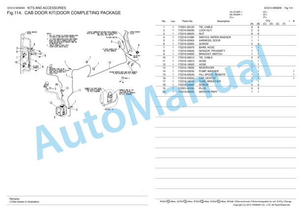 Yanmar S190R-1, S220R-1 Skid Steer Loader Parts Catalog 0CS10-M59000 5 Yanmar S190R-1, S220R-1 Skid Steer Loader Parts Catalog 0CS10-M59000 - Image 5