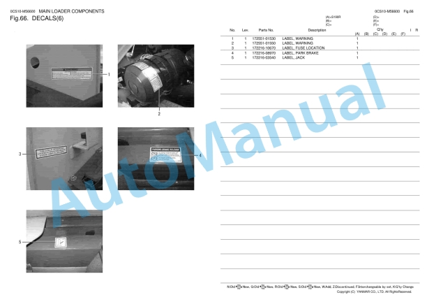 Yanmar S190R Skid Steer Loader Parts Catalog 2 Yanmar S190R Skid Steer Loader Parts Catalog - Image 2