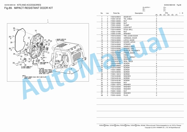 Yanmar S270V-1 Skid Steer Loader Parts Catalog 5 Yanmar S270V-1 Skid Steer Loader Parts Catalog - Image 5