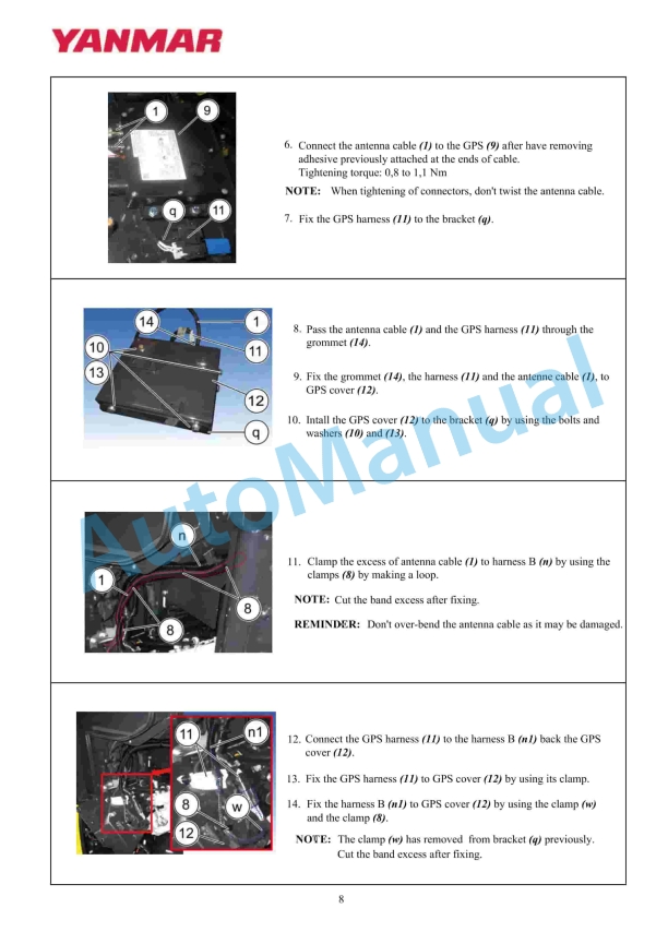Yanmar SA-R GPS Localiser Installation Instructions-3