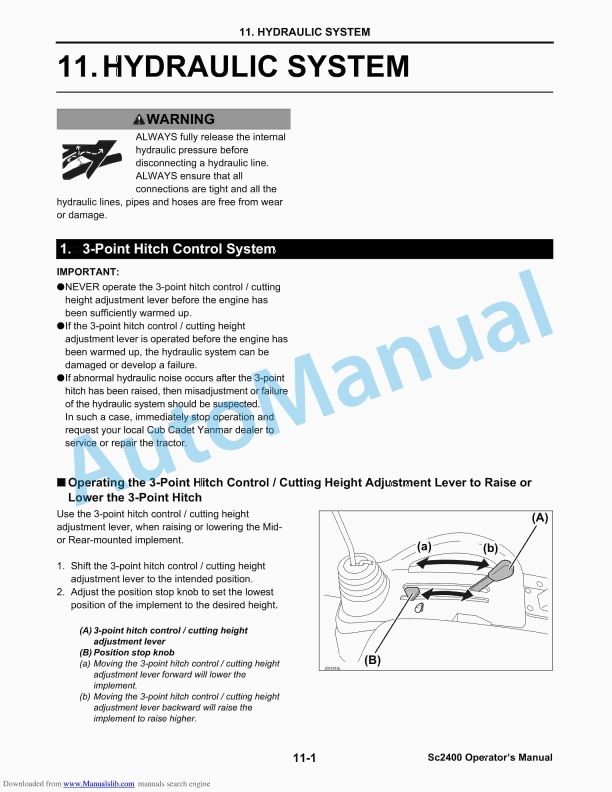 Yanmar SC2400 SC Series Sub-Compact Tractor Operator Manual-2