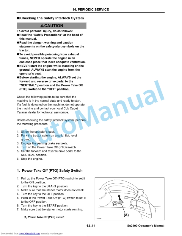 Yanmar SC2400 SC Series Sub-Compact Tractor Operator Manual-3