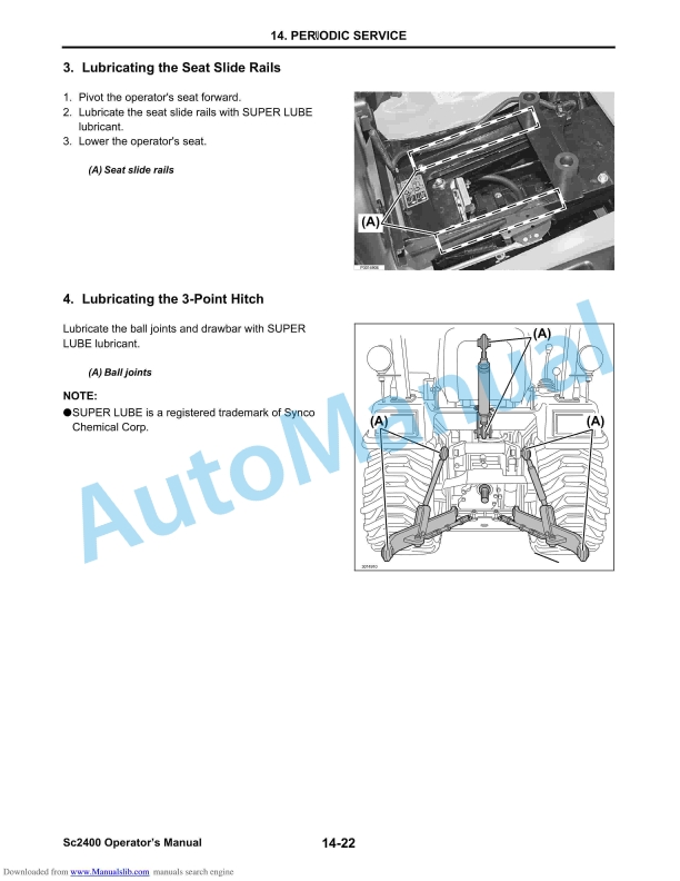 Yanmar SC2400 SC Series Sub-Compact Tractor Operator Manual-4