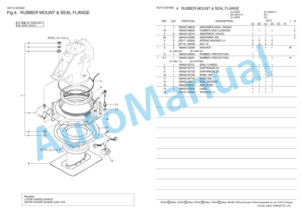 Yanmar SD40, SD40-4T, SD50, SD50-4T Parts Catalog 0CF10-G57602 2 Yanmar SD40, SD40-4T, SD50, SD50-4T Parts Catalog 0CF10-G57602 - Image 2
