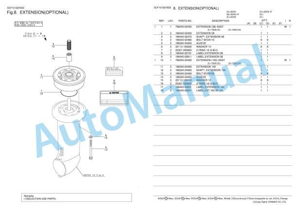 Yanmar SD40, SD40-4T, SD50, SD50-4T Parts Catalog 0CF10-G57602 3 Yanmar SD40, SD40-4T, SD50, SD50-4T Parts Catalog 0CF10-G57602 - Image 3