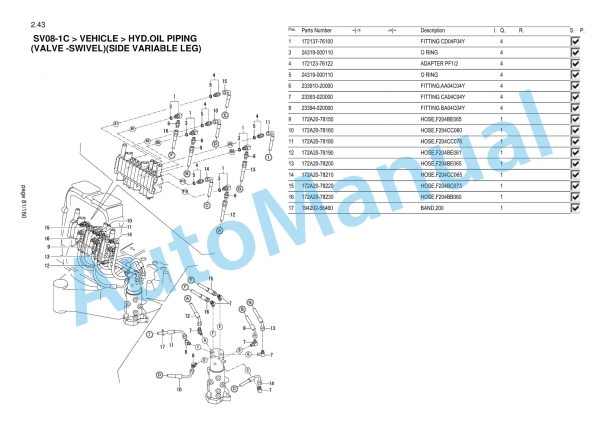 Yanmar SV08-1C Mini Excavator Parts Catalog-2