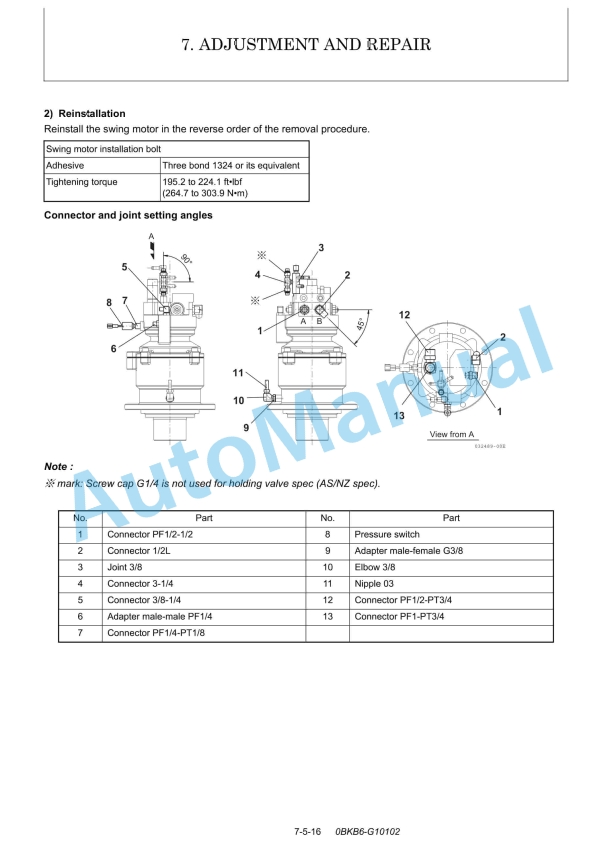 Yanmar SV100-1 Excavator Service Manual 5 Yanmar SV100-1 Excavator Service Manual - Image 5