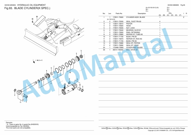 Yanmar SV100-2A Excavator Parts Catalog 2 Yanmar SV100-2A Excavator Parts Catalog - Image 2