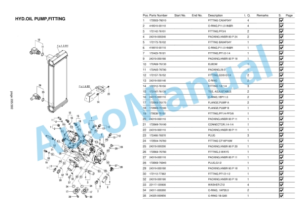 Yanmar SV100-7-2PB Mini Excavator Parts Catalog-4