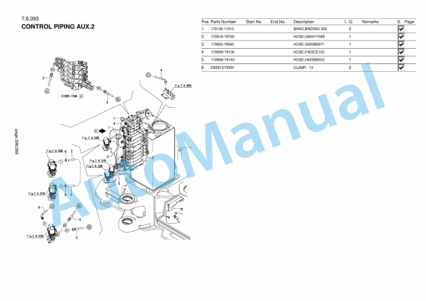 Yanmar SV100-7 Mini Excavator Parts Catalog-5