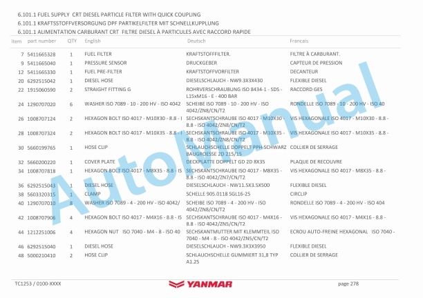 Yanmar SV120 Crawler Excavator Parts Catalog-2