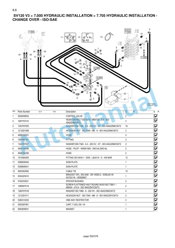 Yanmar SV120 V3 Hydraulic Excavator Parts Catalog-3